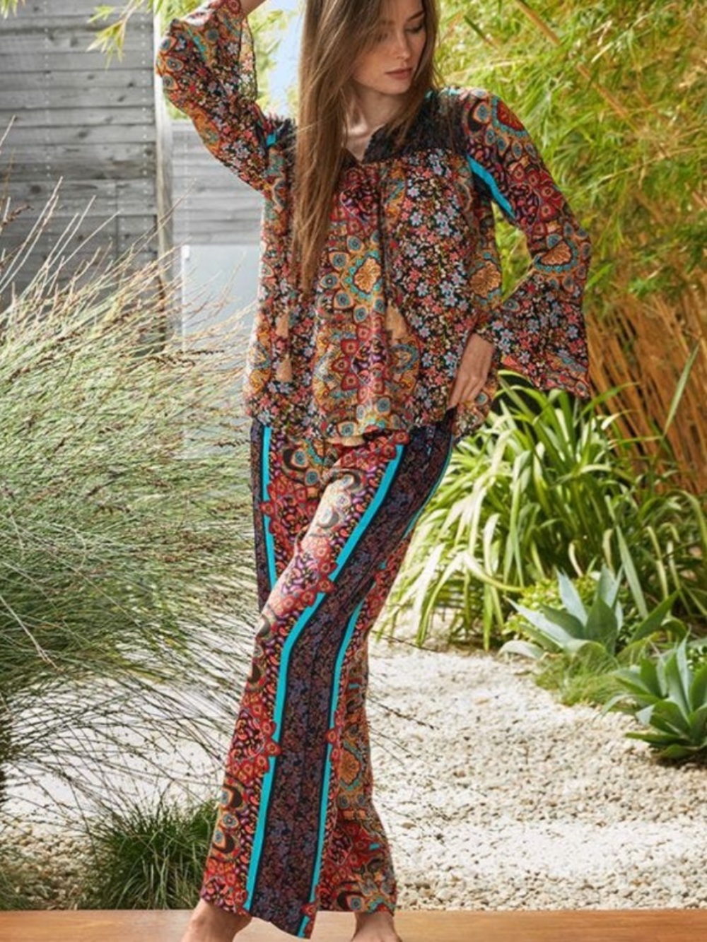 Johnny Was Mandala Jesse Silk Pants NWT